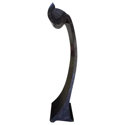 Pre-owned Stilnovo Italian Modern Tessellated Marble Floor Lamp In Black