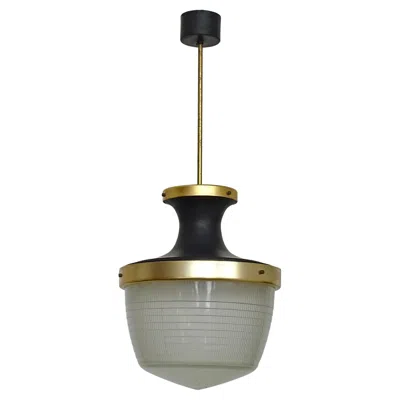 Pre-owned Stilnovo Large Italian 1950s Ceiling Lamp In Transparent