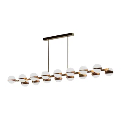 Pre-owned Stilnovo Large Italian Modern Chandelier "frida" 16 Lights,  Style In Sand