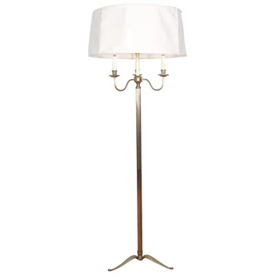 Pre-owned Stilnovo Midcentury Brass Floor Lamp  Style Production Italy 1950s In Transparent