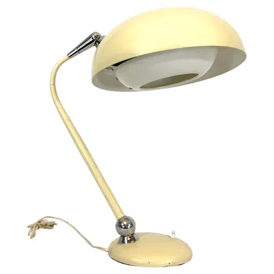 Pre-owned Stilnovo , Mid-century Lacquer And Chrome Articulated Desk Lamp In Sand