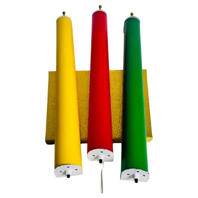 Pre-owned Stilnovo Mid-century Modern Colorful Wall Lamp, Italy, 1960s In Transparent