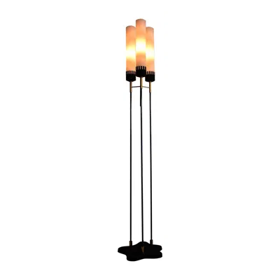 Pre-owned Stilnovo Mid-century Modern Italian Floor Lamp In Sand