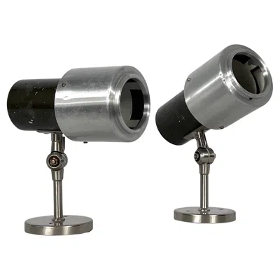 Pre-owned Stilnovo Mid-century Rare Pair Of  Adjustable Sconces Or Spotlights, Italy 1950 In Transparent
