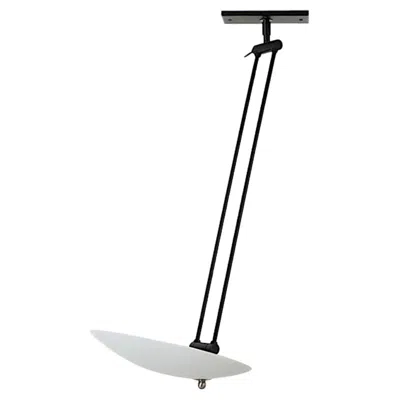 Pre-owned Stilnovo Mid-century  Inspired Ceiling Light, Articulating Arm, Frosted Glass In Transparent