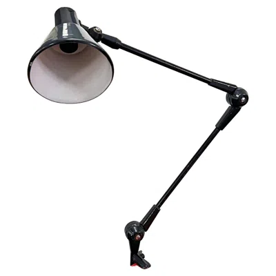 Pre-owned Stilnovo Milano, Large Articulated Desk Lamp From 60s, Signed In Black