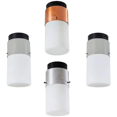 Pre-owned Stilnovo Model 1245 Flush Mount Ceiling Lights By  In Transparent