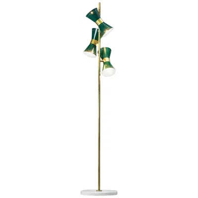 Pre-owned Stilnovo Modern Italian Floor Lamp "chiara" With Three Vintage Style Diabolos In Sand