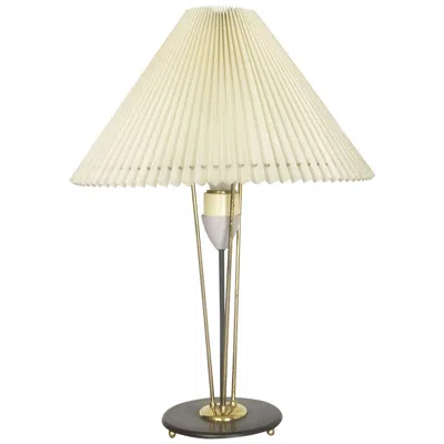 Pre-owned Stilnovo Original Modernist Huge Table Light With Metal Base, Italy, 1960s In Sand