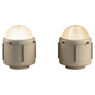 Pre-owned Stilnovo Pair Of Small  Table Lamps In Brown