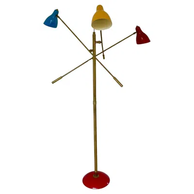 Pre-owned Stilnovo Rare Triennale Standing Lamp In Brown