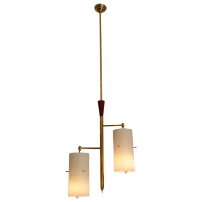 Pre-owned Stilnovo Rare Vintage Italian Pendant Light, Attributed To  1958 In Sand
