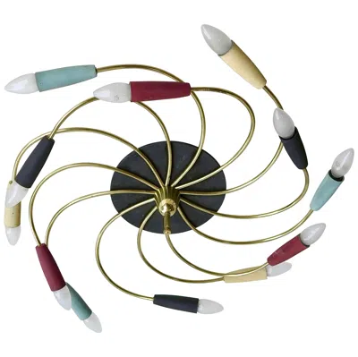 Pre-owned Stilnovo Sculptural Multicolored Flush Mount Or Wall Lamp, Italy, 1950s In Transparent