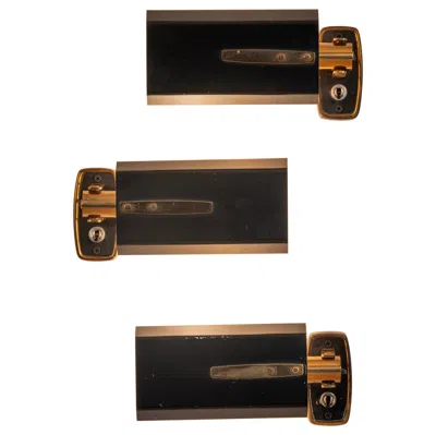 Pre-owned Stilnovo Set Of Three  Wall Lights. Italy C1950 In Black