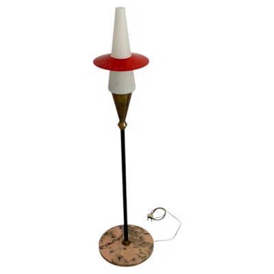 Pre-owned Stilnovo Small Italian Floor Lamp Attributed To , 1950s In Brown