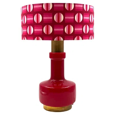 Pre-owned Stilnovo Space Age Red Glass Table Lamp, Italy 1960s