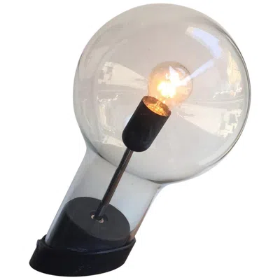 Pre-owned Stilnovo Stilnov Styletable Lamp Glass Ghisa Metal, 1960, Italy In Transparent
