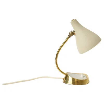 Pre-owned Stilnovo Style Brass Tble Lamp Italy 1950s In Sand