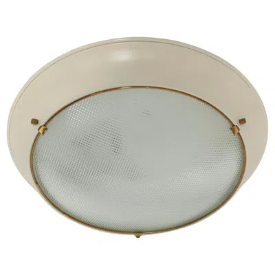Pre-owned Stilnovo Style Flush Mount Ceiling Light, Italy, Vintage 1960s In Transparent