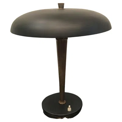 Pre-owned Stilnovo Table Lamp Brass Metal 1950 Italy In Black