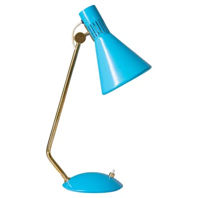 Pre-owned Stilnovo Table Lamp, Circa 1960 In Blue