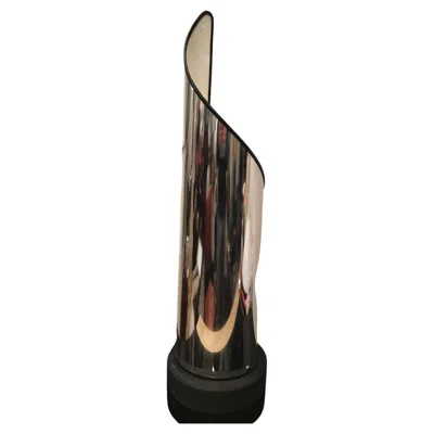 Pre-owned Stilnovo Table Lamp Metal Crome 1970 Italy In Black