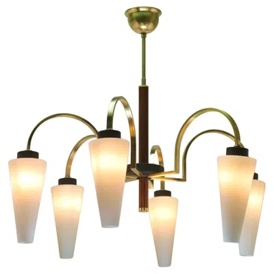 Pre-owned Stilnovo Vintage Chandelier Style Of  In Brown