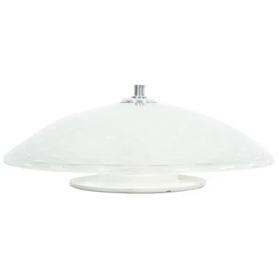 Pre-owned Stilnovo White Glass Bubble Flushmount, Italy, Circa 1940