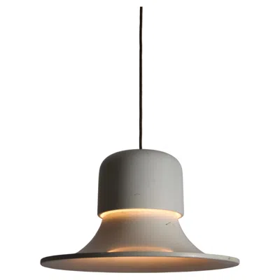 Pre-owned Stilnovo White Metal Hanging Lamp By Joe Colombo , Italy, 1950s