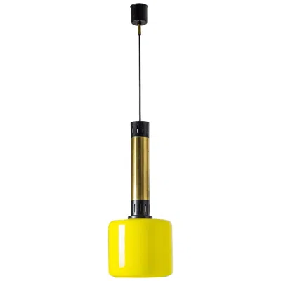 Pre-owned Stilnovo Yellow Glass Pendant, 1950s