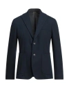 Stilogia Man Blazer Midnight Blue Size 40 Polyester, Viscose, Elastane In Blue