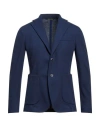 Stilogia Man Blazer Navy Size 40 Polyester, Viscose, Elastane In Navy Blue