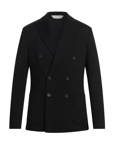 Stilosophy Man Blazer Black Size 42 Polyester, Polyamide, Elastane