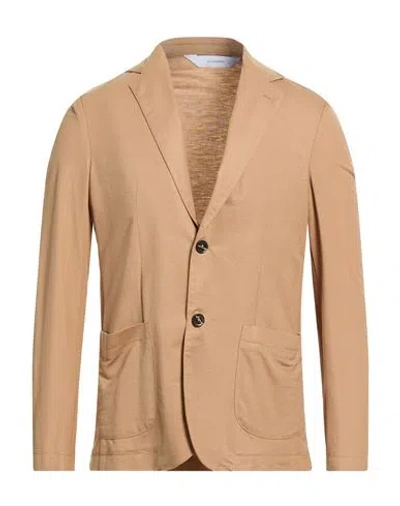 Stilosophy Man Blazer Camel Size 42 Polyamide, Viscose In Brown