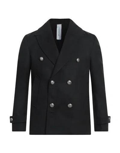 Stilosophy Man Coat Black Size 40 Polyester, Viscose, Elastane