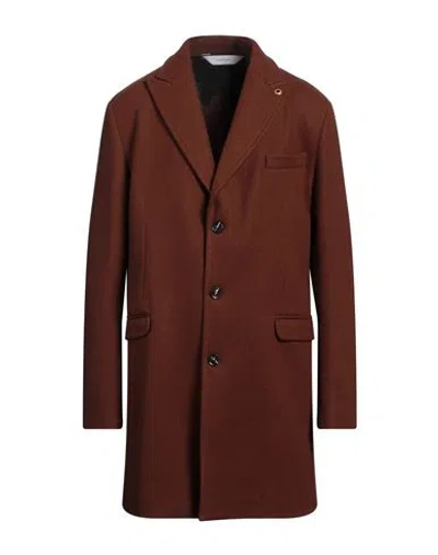 Stilosophy Man Coat Brown Size 46 Polyester