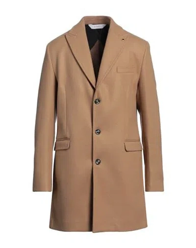 Stilosophy Man Coat Camel Size 46 Polyester In Beige