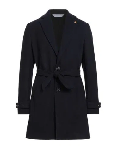 Stilosophy Man Coat Navy Size 44 Polyester In Black