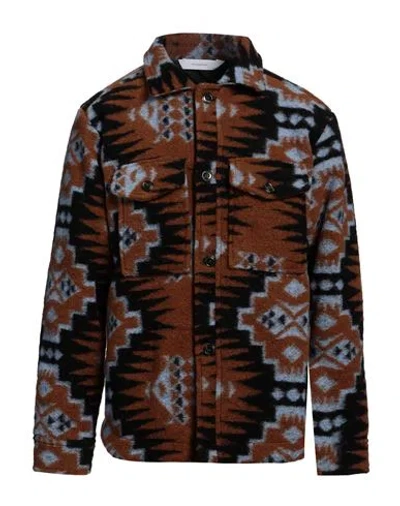 Stilosophy Man Jacket Brown Size Xl Polyester, Polyamide, Wool