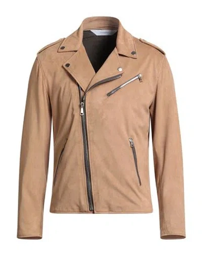 Stilosophy Man Jacket Camel Size L Polyester, Elastane In Sand