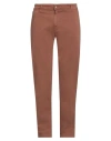 Stilosophy Man Pants Brown Size 38 Cotton, Elastane