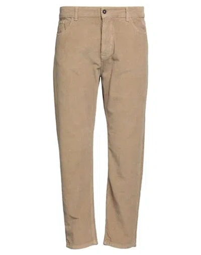 Stilosophy Man Pants Camel Size 38 Cotton In Sand