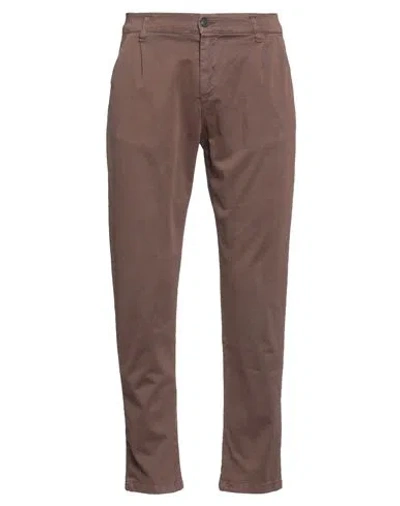 Stilosophy Man Pants Dark Brown Size 34 Cotton, Elastane In Brown