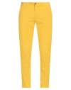 Stilosophy Man Pants Yellow Size 30 Cotton, Elastane