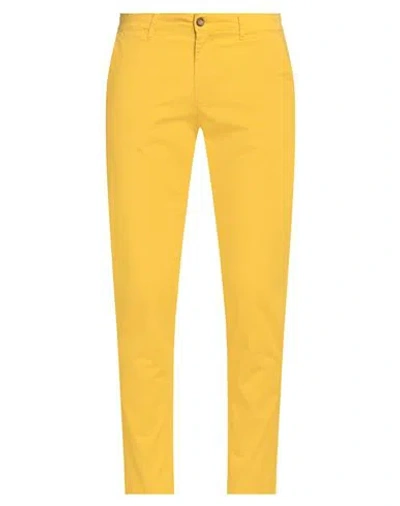 Stilosophy Man Pants Yellow Size 30 Cotton, Elastane In Yellow