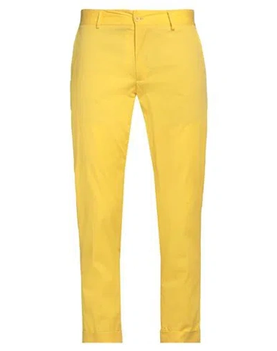 Stilosophy Man Pants Yellow Size 32 Cotton, Polyamide, Elastane