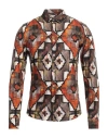 Stilosophy Man Shirt Brown Size S Cotton In Brown