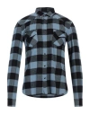 Stilosophy Man Shirt Slate Blue Size M Cotton In Blue