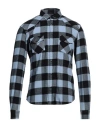 Stilosophy Man Shirt Slate Blue Size M Cotton