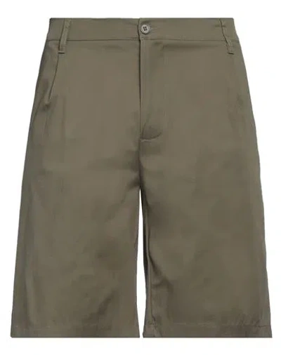 Stilosophy Man Shorts & Bermuda Shorts Military Green Size 36 Cotton, Elastane
